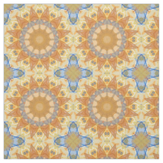 Abstract blauw en geel - Geometrisch Stof