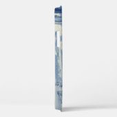 Abstract blauw en ivoor Case-Mate iPhone case (Achterkant / Rechts)