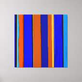 Abstract blauw en Oranje 930 - verticale strepen Canvas Afdruk (Voorkant)