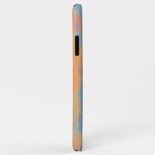 Abstract blauw en Oranje Case-Mate iPhone Case (Achterkant/rechts)