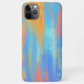 Abstract blauw en Oranje Case-Mate iPhone Case (Achterkant)