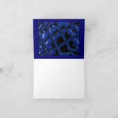 Abstract blauw en zwart Dank u Bedankkaart (Binnen)