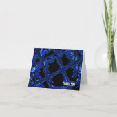 Abstract blauw en zwart Dank u Bedankkaart (Voorkant)