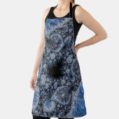 Abstract Blauw en zwart Intricate Fractal Schort (Insitu)