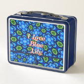 Abstract blauw Floral Patroon (Achterkant)