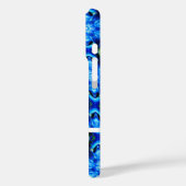 Abstract blauw Floral Patroon Case-Mate iPhone Case (Achterkant / Links)