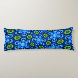 Abstract blauw Floral Patroon Lichaamskussen