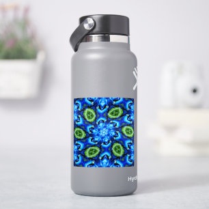 Abstract blauw Floral Patroon Sticker