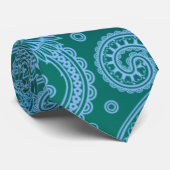 Abstract blauw Floral Patroon Stropdas (Opgerold)