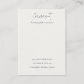 Abstract Blauw Geel Art Logo Oorbel Houder Visitekaartje (Achterkant)