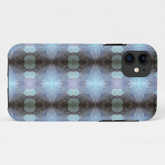 Abstract blauw gemengd mediastijl naadloos patroon Case-Mate iPhone case (Achterkant (horizontaal))