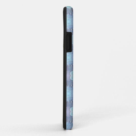 Abstract blauw gemengd mediastijl naadloos patroon Case-Mate iPhone case (Achterkant/rechts)