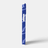 Abstract blauw golfpatroon Case-Mate iPhone case (Achterkant / Rechts)