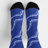 Abstract blauw golfpatroon sokken (Top)