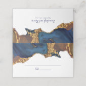 Abstract blauw goud scannen (Buitenkant ongevouwen)