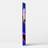 Abstract blauw grijs magenta fractal Swirl Case-Mate iPhone Case (Achterkant / Links)