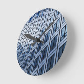 Abstract blauw grijs Windows Ronde Klok (Hoek)
