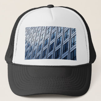 Abstract blauw grijs Windows Trucker Pet