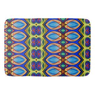 Abstract blauw groen badmat