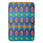 Abstract blauw groen rood badmat (Voorkant Verticaal)