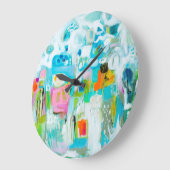 Abstract blauw grote klok (Hoek)