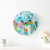 Abstract blauw grote klok (Huis)