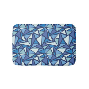 Abstract blauw ICS-patroon Badmat
