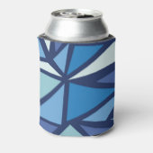 Abstract blauw ICS-patroon Blikjeskoeler (Blikje Achterkant)