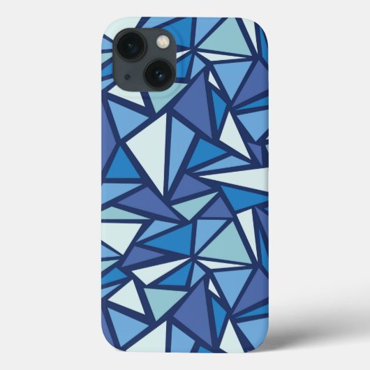 Abstract blauw ICS-patroon Case-Mate iPhone Case (Achterkant)