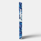 Abstract blauw ICS-patroon Case-Mate iPhone Case (Achterkant / Links)