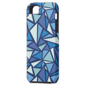 Abstract blauw ICS-patroon Case-Mate iPhone Case (Achterkant Links)