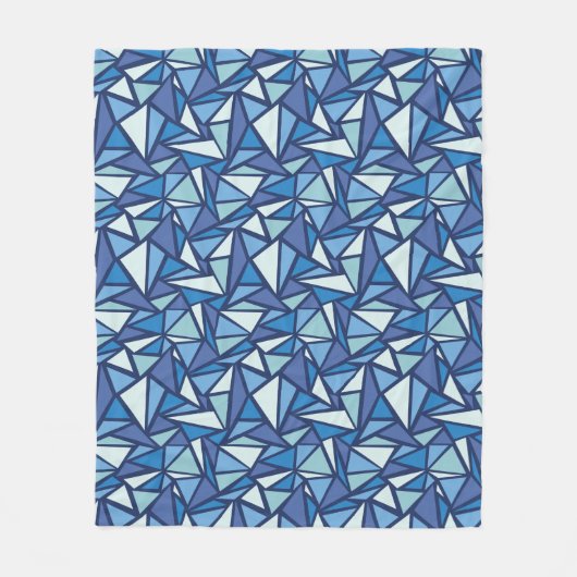Abstract blauw ICS-patroon Fleece Deken (Voorkant)