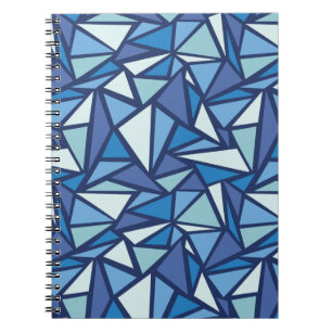 Abstract blauw ICS-patroon Notitieboek
