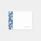 Abstract blauw ICS-patroon Post-it® Notes (Voorkant)