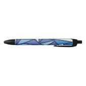 Abstract blauw ICS-patroon Zwarte Inkt Pen (Bodem)