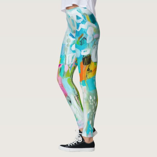 Abstract blauw leggings (Links)