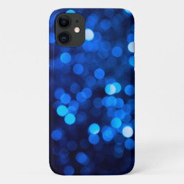 Abstract blauw licht stippen iPhone 11 hoesje