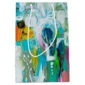 Abstract blauw medium cadeauzakje (Voorkant)