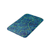 Abstract blauw Natuur patroon Badmat (Gekanteld)