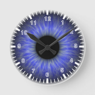 abstract blauw oog ronde klok