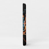 Abstract Blauw Oranje Flames Hexagon Case-Mate iPhone Case (Achterkant/links)