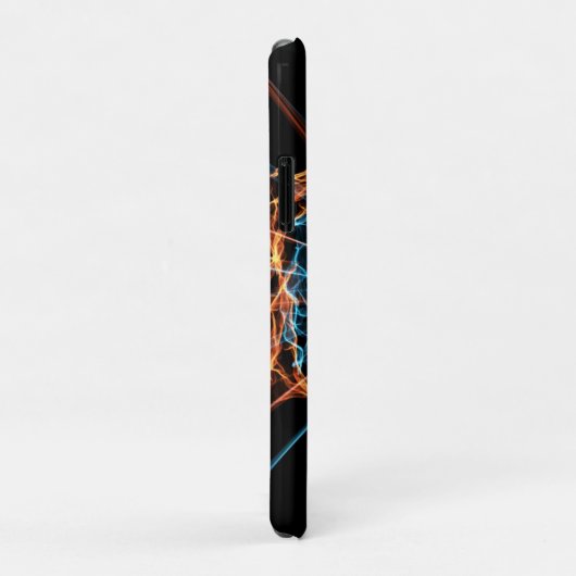 Abstract Blauw Oranje Flames Hexagon Case-Mate iPhone Case (Achterkant/rechts)