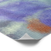 Abstract blauw Poster (Hoek)