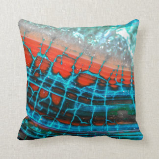 Abstract blauw rode draak Zee Kussen