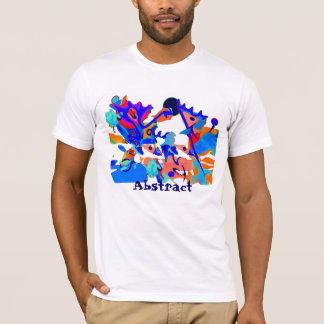 abstract blauw rode T-shirt