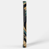 Abstract blauw samsung galaxy hoesje (Rechterkant)