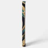 Abstract blauw samsung galaxy hoesje (Linkerkant)