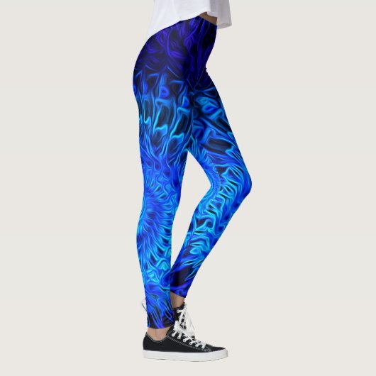 Abstract Blauw Shell Design 1 - Leggings (Rechts)