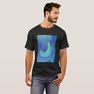 abstract blauw t-shirt