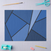 Abstract blauw tapestapel tissuepapier (Craft)